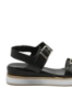 Imagine Sandale cu catarame, negre din piele naturală GOR2511
