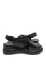 Imagine Sandale damă wedge negre din piele naturală GOR575