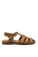 Imagine Sandale plate stil gladiator, maro, din piele naturală GOR16246