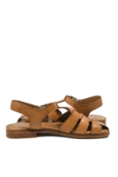 Imagine Sandale plate stil gladiator, maro, din piele naturală GOR16246