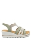 Imagine Sandale damă wedge, grey, din piele naturală OTR160036
