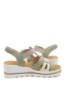 Imagine Sandale damă wedge, grey, din piele naturală OTR160036
