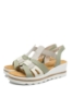 Imagine Sandale damă wedge, grey, din piele naturală OTR160036