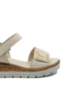 Imagine Sandale ajustabile, crem din piele naturală GOR2571