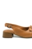Imagine Pantofi decupați maro din piele naturală cu aspect perforat GOR5682