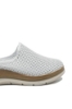 Imagine Saboți damă wedge, albi, perforați, din piele naturală GORH2991