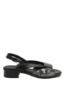 Imagine Sandale damă negre cu model șarpe, din piele naturală GOR6020