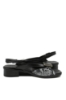 Imagine Sandale damă negre cu model șarpe, din piele naturală GOR6020