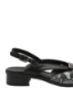Imagine Sandale damă negre cu model șarpe, din piele naturală GOR6020