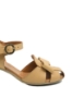 Imagine Sandale cu fundiță, bej din piele naturală GOR3040