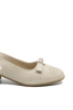 Imagine Pantofi decupați bej din piele naturală cu aspect perforat GOR5682