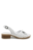 Imagine Sandale joase albe, din piele naturală cu buline perforate GOR1671