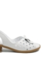 Imagine Sandale joase albe, din piele naturală cu buline perforate GOR1671
