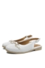 Imagine Pantofi decupați albi din piele naturală cu aspect perforat GOR950
