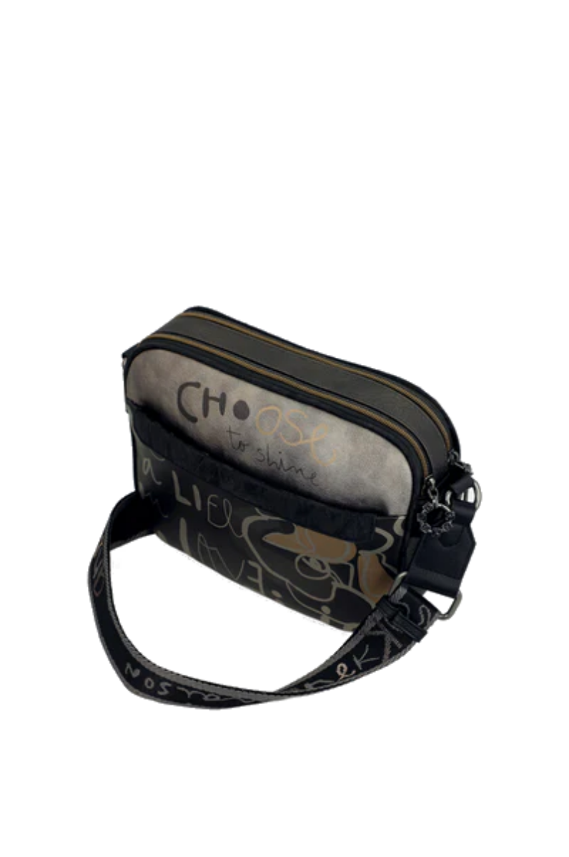 Imagine Poșetuță de umăr crossbody Anekke, gri, colecția Nature Koko, 41863-516