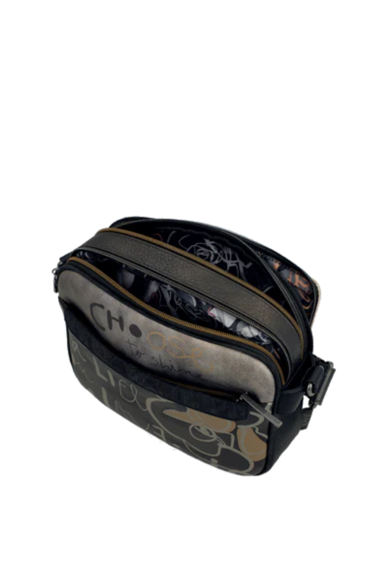 Imagine Poșetuță de umăr crossbody Anekke, gri, colecția Nature Koko, 41863-516