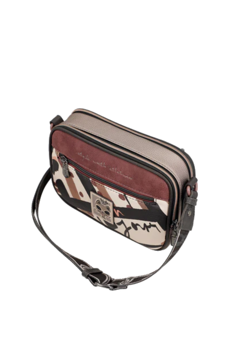 Imagine Poșetă crossbody cu două compartimente, Anekke, maro, colecția Mademoiselle, 41803-183