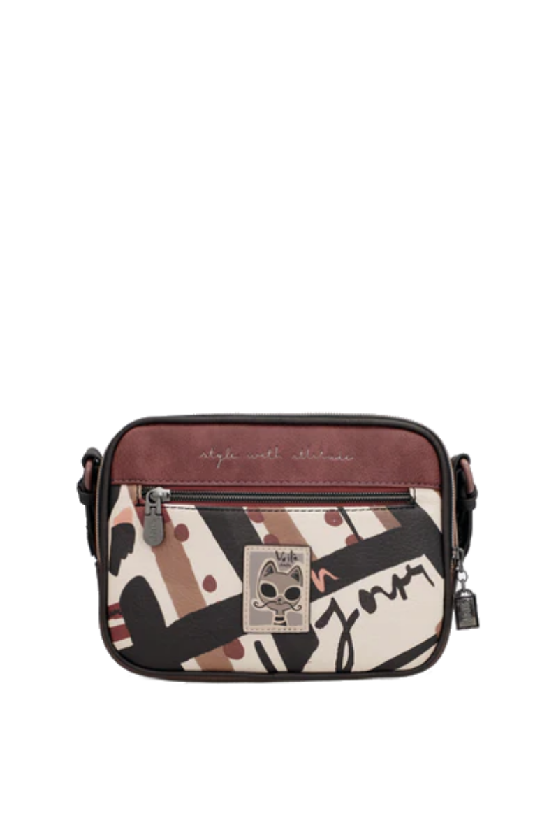 Imagine Poșetă crossbody cu două compartimente, Anekke, maro, colecția Mademoiselle, 41803-183
