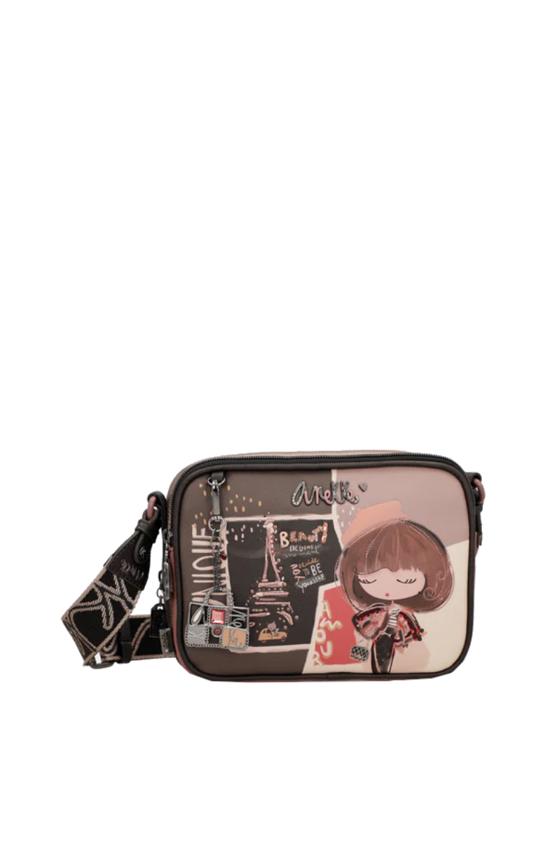 Imagine Poșetă crossbody cu două compartimente, Anekke, maro, colecția Mademoiselle, 41803-183