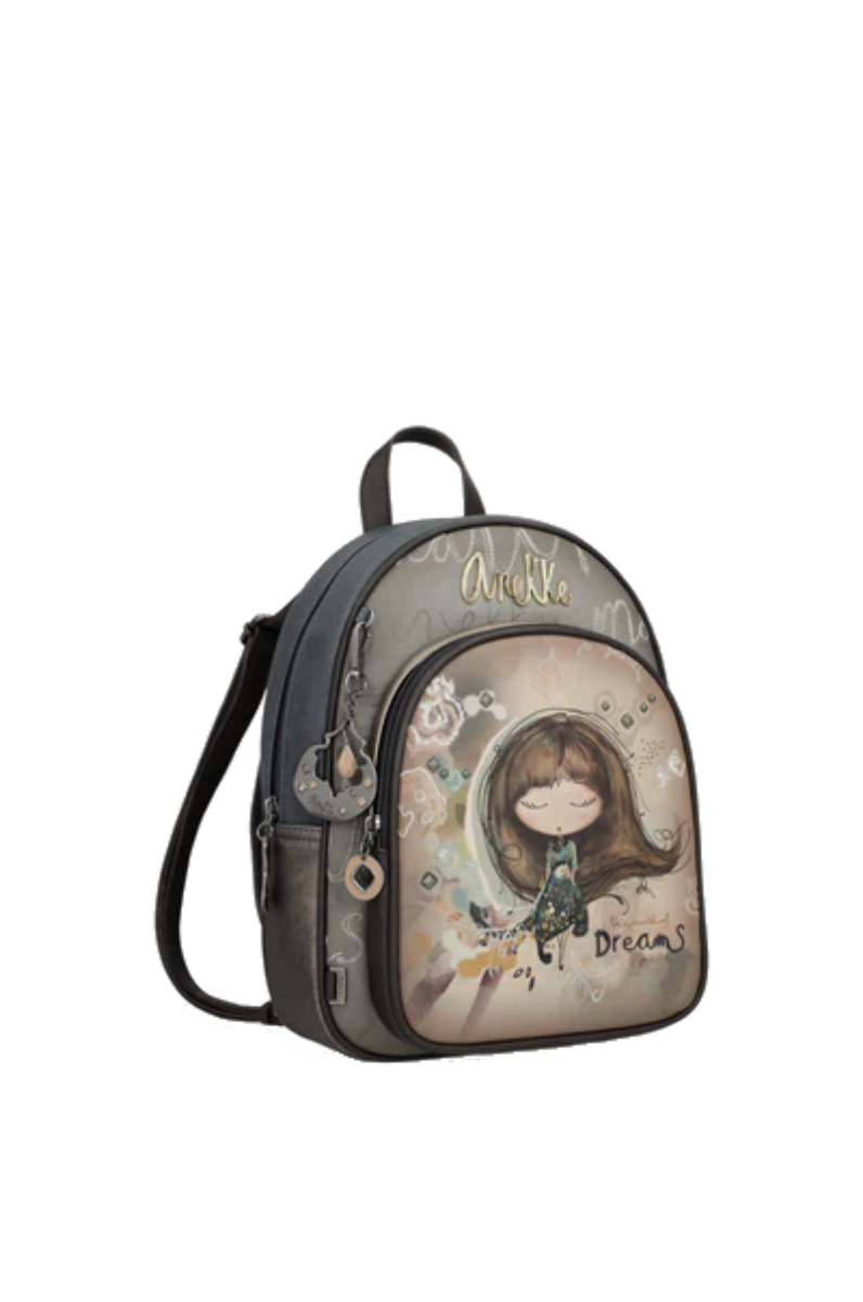 Imagine Rucsac Anekke cu buzunar în față, gri, colecția Real, 41705-197