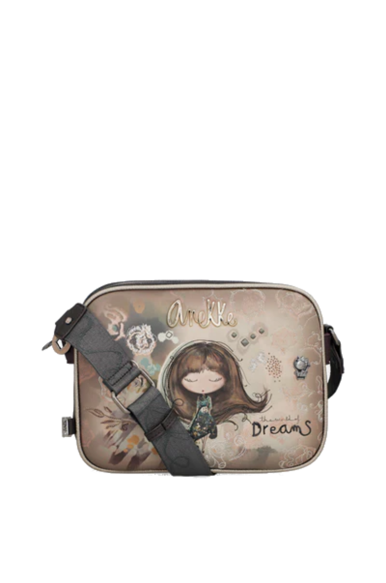 Imagine Poșetă crossbody cu trei compartimente, Anekke, maro, colecția Real, 41703-188