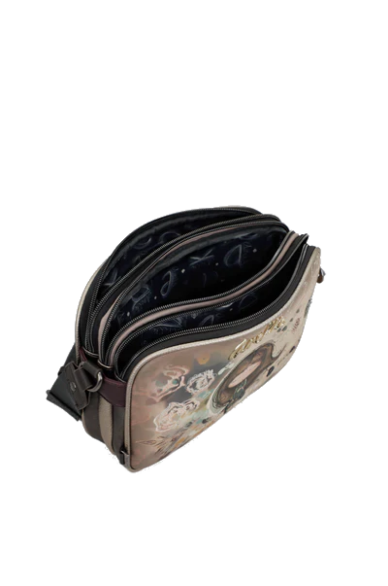 Imagine Poșetă crossbody cu trei compartimente, Anekke, maro, colecția Real, 41703-188