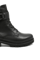 Imagine Ghete damă negre, tip combat, din piele naturală  REMD8657-00