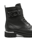 Imagine Ghete damă negre, tip combat, din piele naturală  REMD8657-00