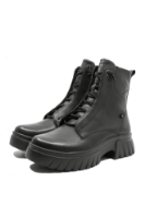 Imagine Ghete damă cu platformă modernă, negre, din piele naturală RIKW1879-00