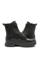 Imagine Ghete damă cu platformă modernă, negre, din piele naturală RIKW1879-00