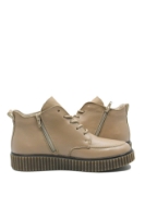 Imagine Ghete joase cu șiret bej din piele naturală cu aspect granulat RIKY4304-20