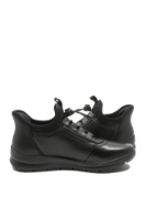 Imagine Ghete damă cu margine elastică, negre, din piele naturală RIKZ0057-00