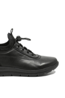 Imagine Ghete damă cu margine elastică, negre, din piele naturală RIKZ0057-00