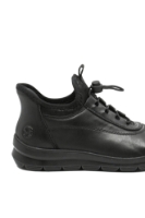 Imagine Ghete damă cu margine elastică, negre, din piele naturală RIKZ0057-00