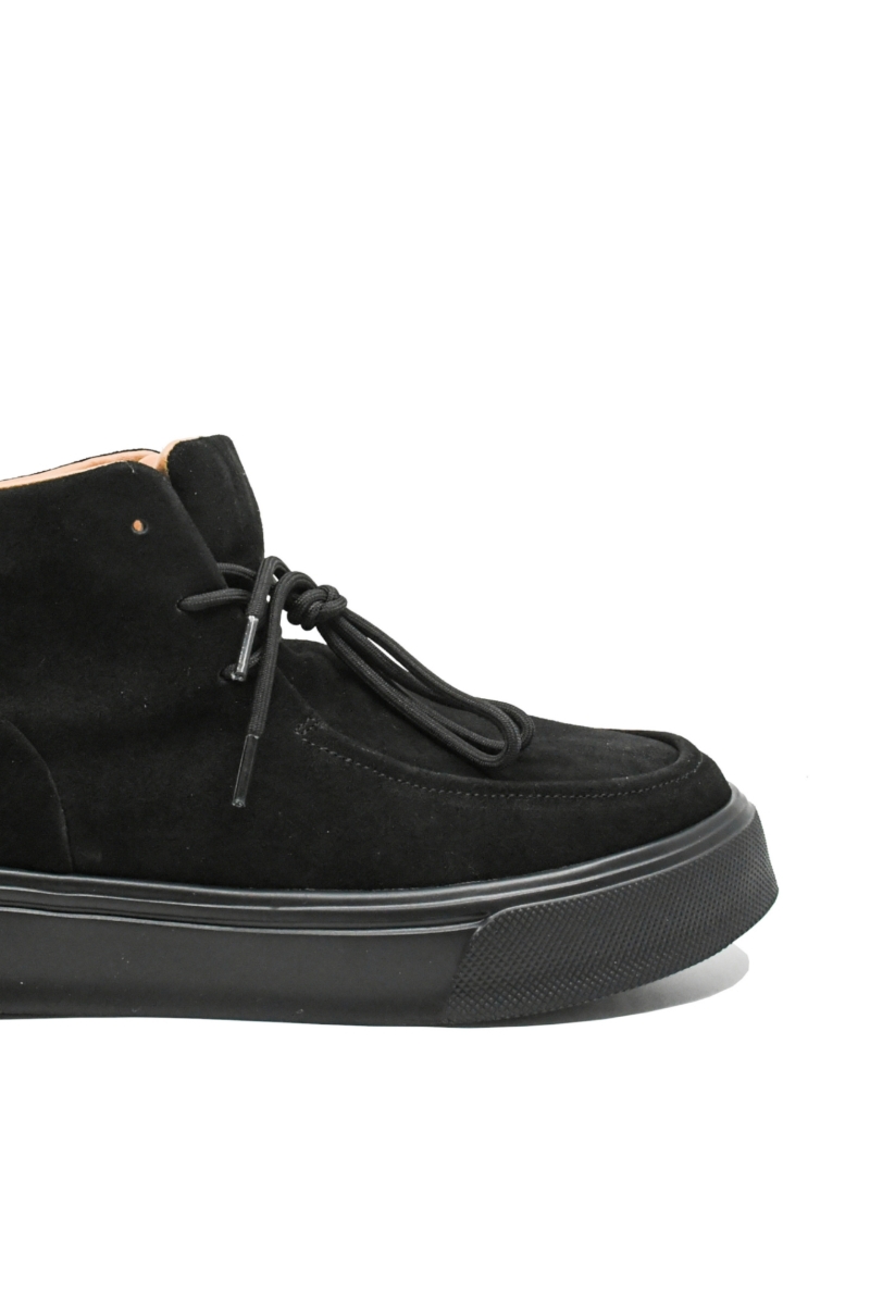 Imagine Ghete ankle bărbați negre din piele întoarsă FLGPCT-1