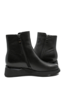 Imagine Botine damă wedge, negre din piele naturală FLGH1102