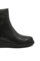 Imagine Botine damă wedge, negre din piele naturală FLGH1102