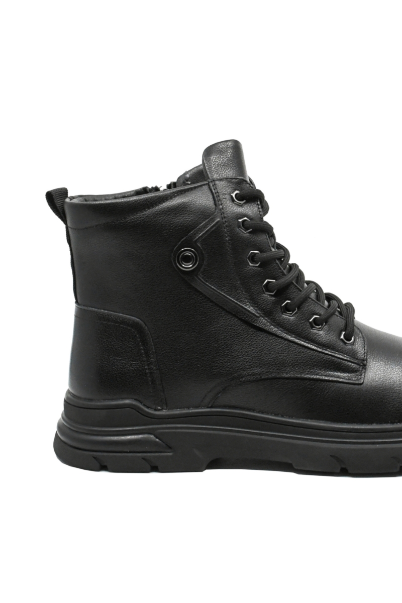 Imagine Bocanci clasici bărbați negri din piele naturală FNX2630