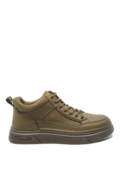 Imagine Ghete smart casual kaki din piele naturală OTR270009