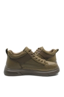 Imagine Ghete smart casual kaki din piele naturală OTR270009