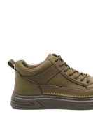 Imagine Ghete smart casual kaki din piele naturală OTR270009