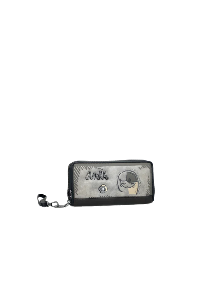 Imagine Portofel mare cu print și RFID, gri, colecția Nature Koko, 41869-908