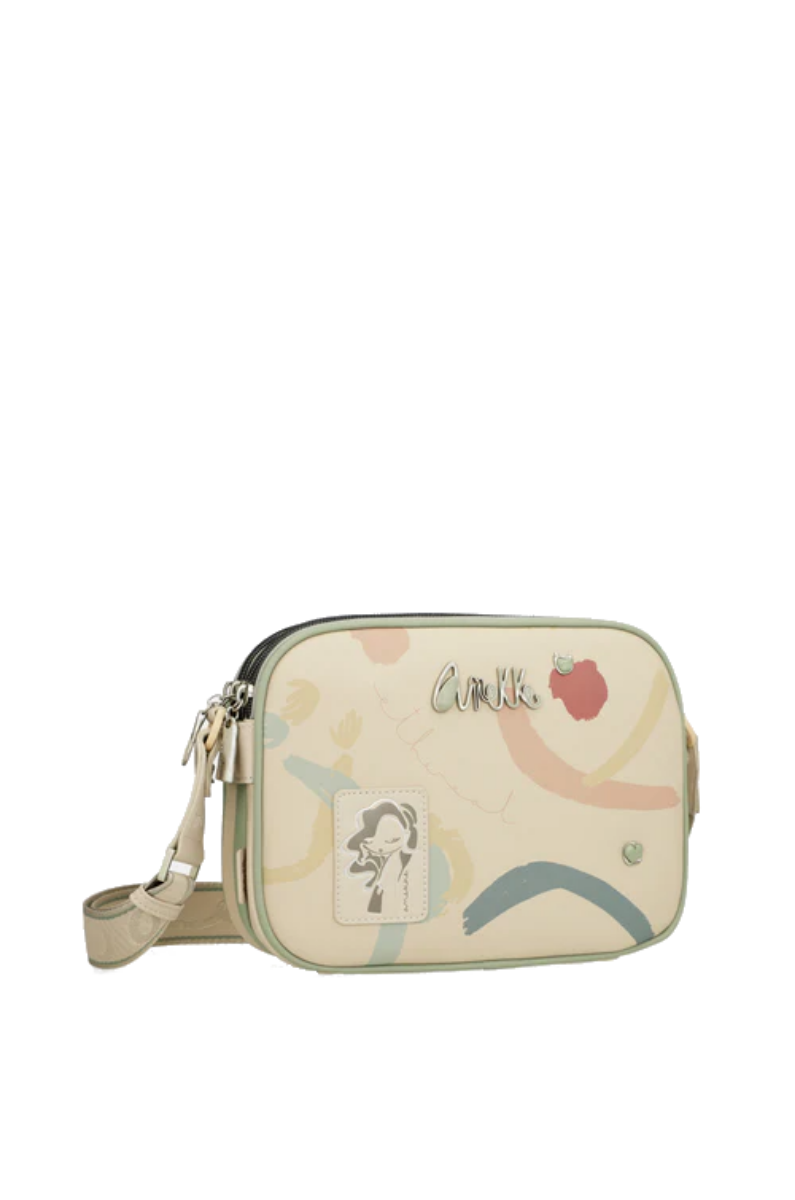 Imagine Poșetuță  crossbody cu 3 compartimente, bej, colecția Alma, 40743-188