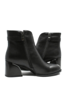 Imagine Botine până la gleznă, negre, din piele naturală GOR2561