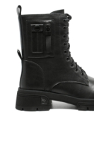 Imagine Ghete damă înalte, negre, din piele naturală cu șireturi lungi GOR2505