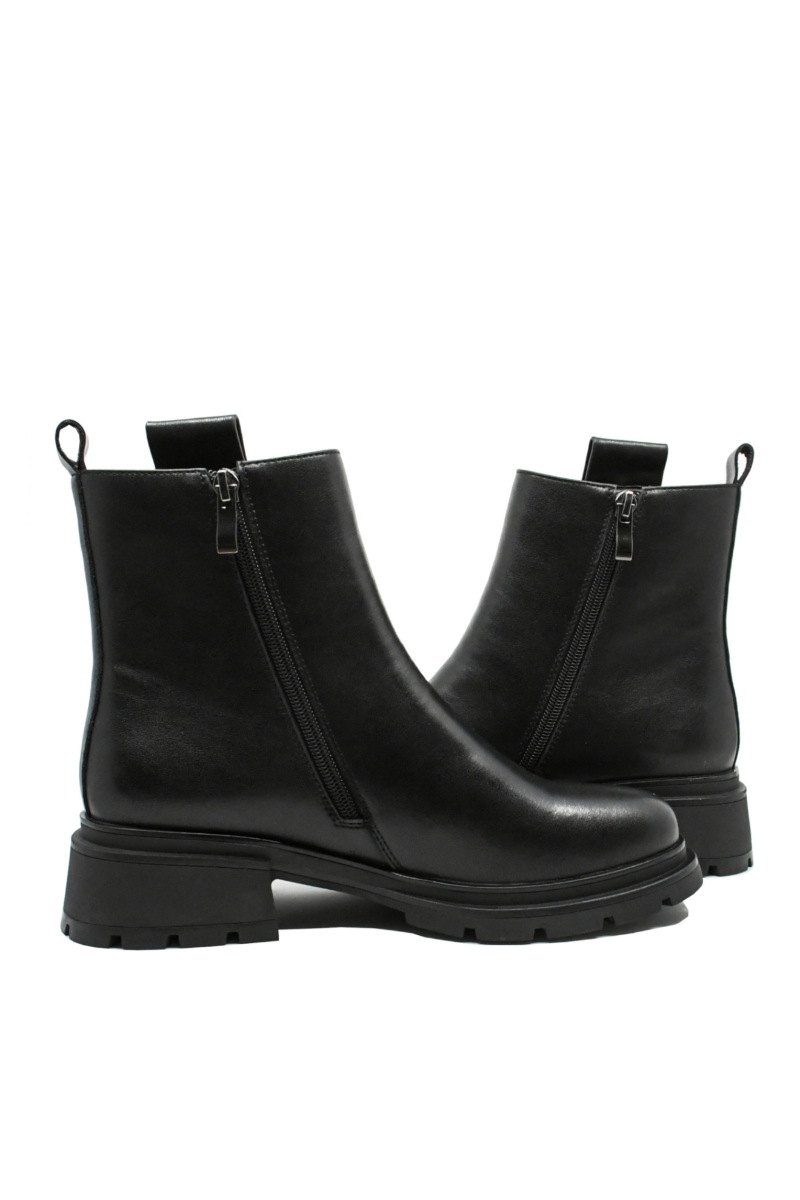 Imagine Ghete damă comode, negre, din piele naturală GOR2576