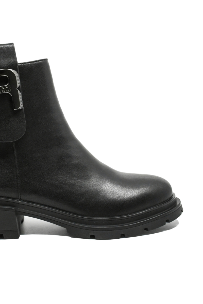 Imagine Ghete damă comode, negre, din piele naturală GOR2576