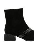 Imagine Botine înalte, negre, din piele întoarsă cu detalii din lac GOR2503