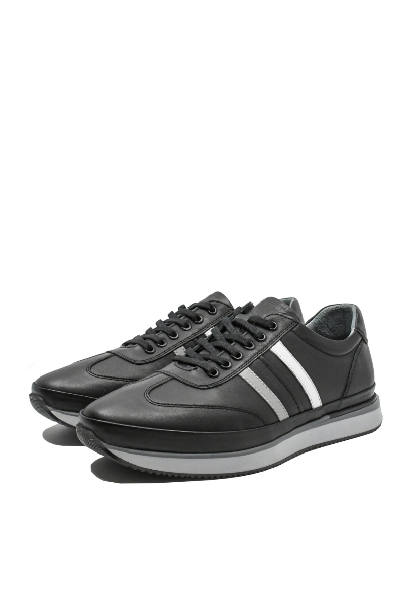 Imagine Pantofi sport bărbați negri clasici din piele naturală GOR2101