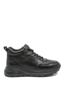 Imagine Ghete casual sport bărbați negre din piele naturală FNX6908